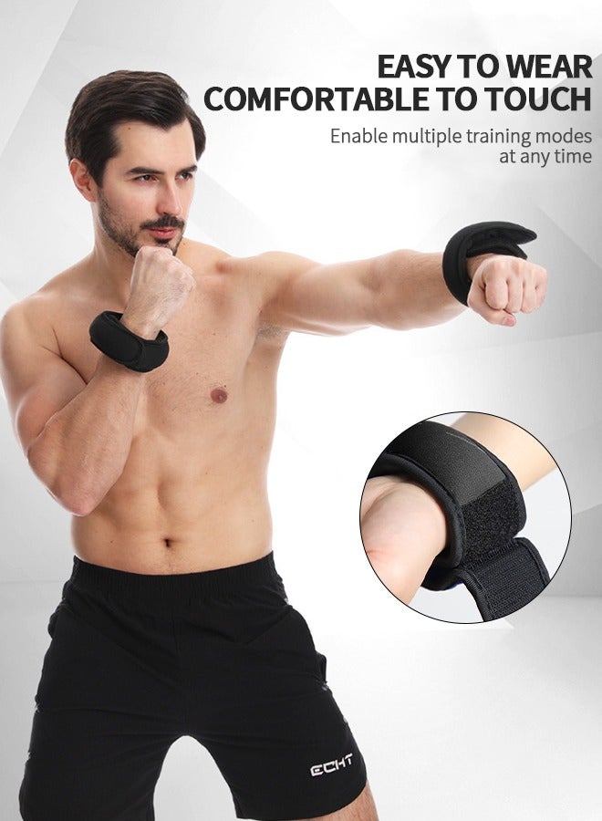 GROIC 2Pcs Ankle Weights Leg Arm Weights Wrist Weights Set with Adjustable Strap for Jogging, Gymnastics, Aerobics, Physical Therapy-1KG Pair  - Image 2