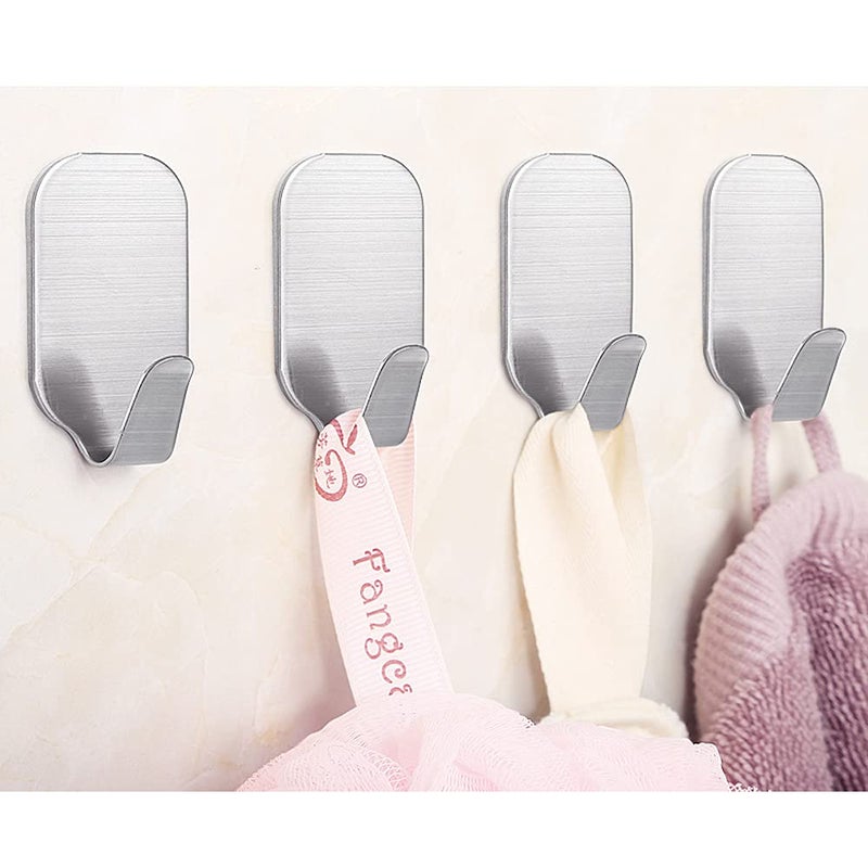 Kiemeu Small Self Adhesive Hooks for Hanging Heavy Duty Stick On Hooks for Wall Sticky Hooks, Pack of 10 - Image 3