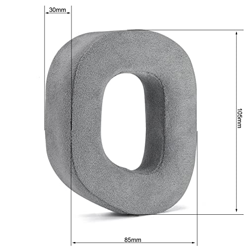 defean HS80 RGB Thicker Upgrade Quality Earpads - Replacement Ear Cushion Cup Compatible with Corsair HS80 RGB Wireless Headphone (Gray Fabric) - Image 2