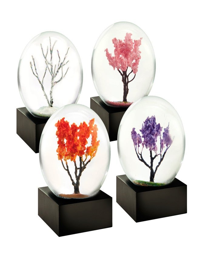 CoolSnowGlobes Four Seasons Winter Spring Summer Autumn Set of Four Mini Cool Snow Globes - Image 1