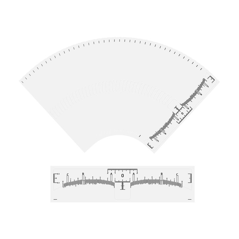 Eyebrow Ruler 50pcs Clear Precise Markings Disposable Stickers - Easy To Use Hygienic Design Eyebrow Shaping Tool for DIY Eyebrows Beginners And Home Use - Image 1