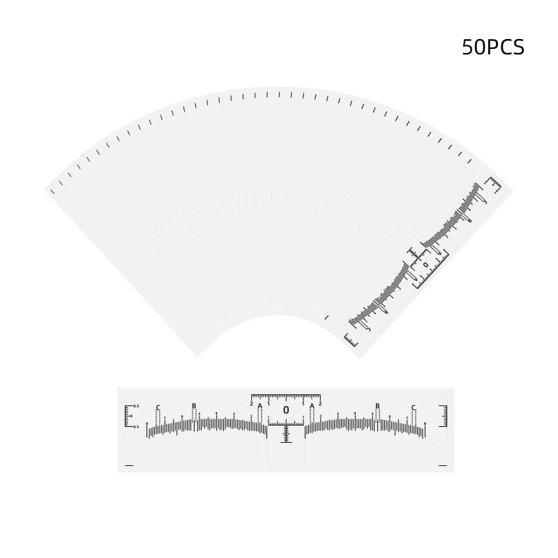Eyebrow Ruler 50pcs Clear Precise Markings Disposable Stickers - Easy To Use Hygienic Design Eyebrow Shaping Tool for DIY Eyebrows Beginners And Home Use - Image 2