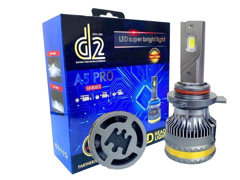 autofriend مصباح أمامي LED، 40000 لومن، 6000 كلفن أبيض بارد، مقاوم للماء IP67 (d2-A5Pro-200w-9012) - Image 1