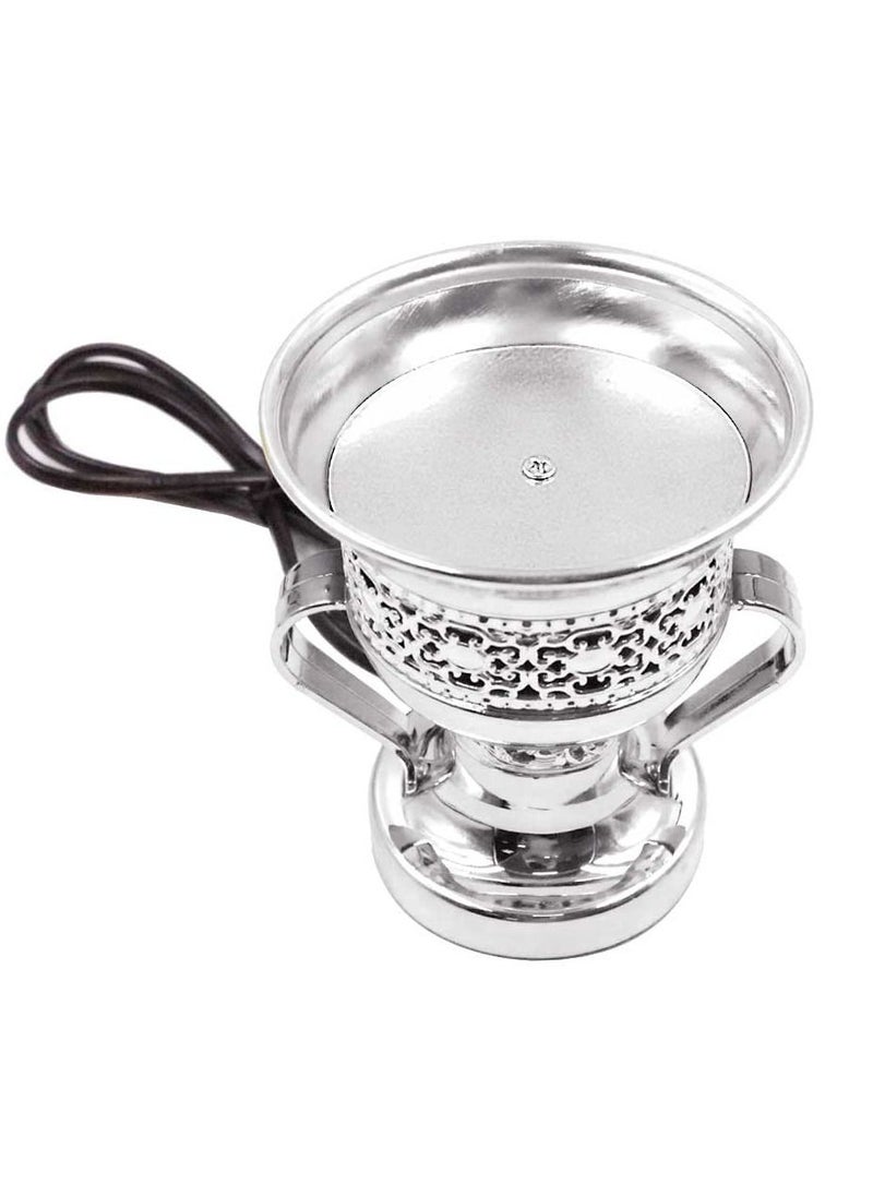 Bakhoor BoSidin Oud Bakhoor Arabic Incense Burner Electric Oud Holder Silver  - Image 2