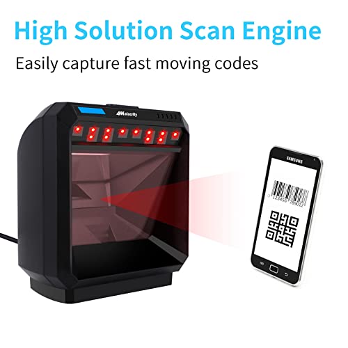 Alacrity Omnidirectional Desktop 1D & 2D Barcode Scanner, High-Performance Hands-Free Scanning with a Large Scan Window, USB Interface, Read PDF417 n ID Cards, Driver's Licenses, Passports - Image 3