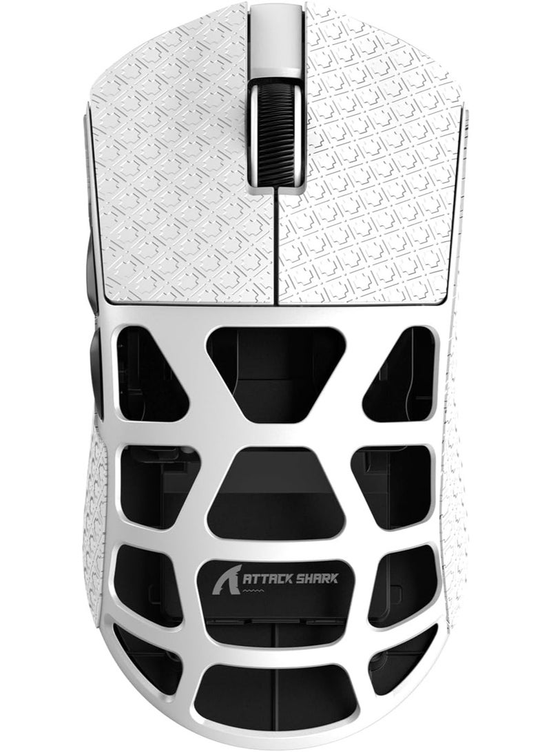 هجوم القرش R3 46g Superlight Tri Mode BT/Wireless 2.4Ghz/Wired Gaming Mouse, Magnesium Alloy, PAW3395 26K DPI Sensor, 8000Hz Wireless Polling Rate (white) - Image 1