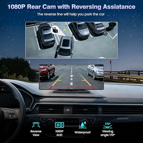 Gikktdr Carplay Screen for Car, 10.26'' Upgrade Wireless CarPlay & Android Auto Car Play Screen with 60PFS,1080P Backup Camera (with a Camera Bracket), GPS Navigation, Voice Control for All Vehicles - Image 4
