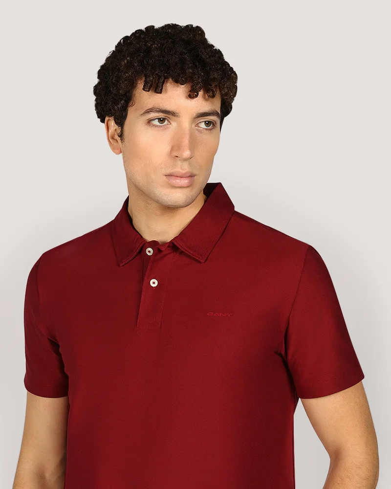 GANT  Twill Texture Short Sleeve Polo Shirt for Men | Best Price UAE