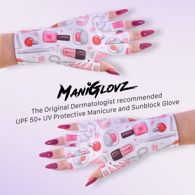 ManiGlovz - The ORIGINAL UPF 50+ UV Light Protective Nail Gloves | Gel Manicure Gloves and Anti UV Fingerless Gloves for Women | Can be Used as Sun Protection Gloves for Driving | Once a Cheetah Print - Image 2