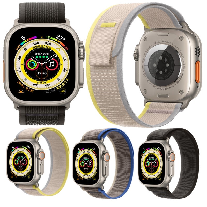 erorex Nylon Watch Band For Apple Watch 42Mm / 41Mm / 40Mm / 38Mm (Grey Green) - Image 5