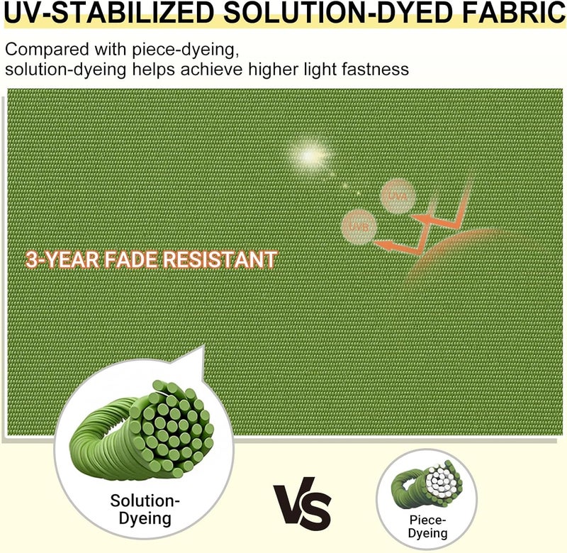 downluxe Outdoor Chair Cushions Set of 4 for Patio Furniture, Water-Resistant Patio Chair Cushions with Ties, High Density Foam Outdoor Seat Cushion, 17" X 16" X 2", Sage Green - Image 4