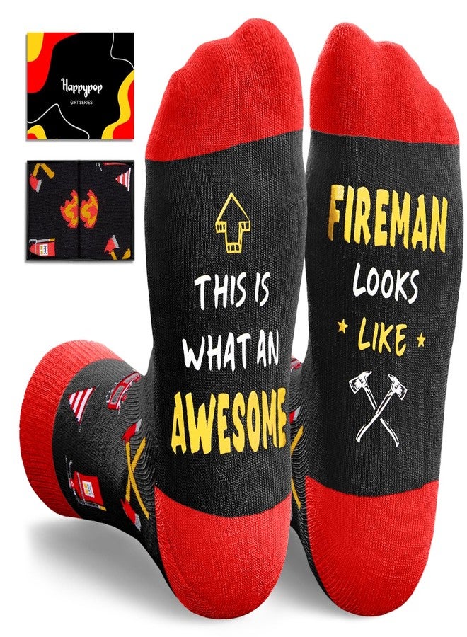 Happy Pop HAPPYPOP Firefighter Gifts for Men Fireman - Firefighting Gifts, Fire Fighter Socks - Image 1