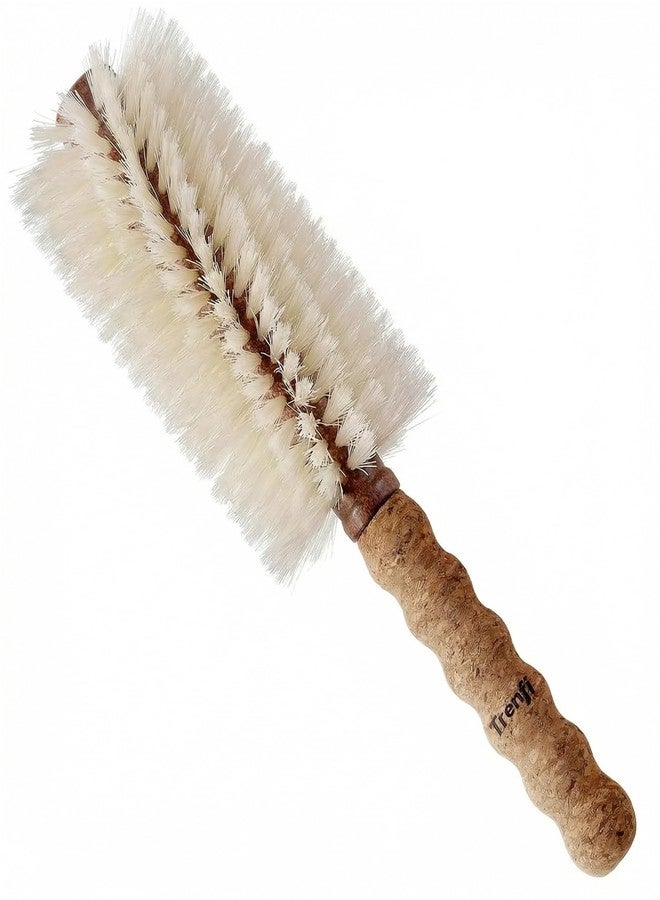 TRENFI Boar Bristle Round Brush for Blow Drying — 2.75 Inch Boar and Nylon Barrel with Cork Handle for Volume and Frizz Control — Fine to Medium Hair - Image 1