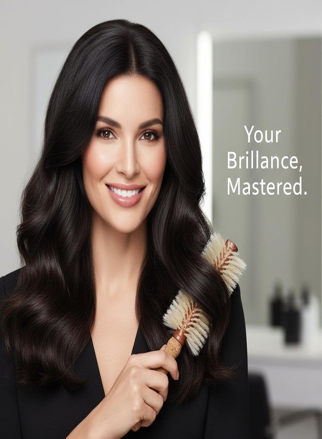 TRENFI Boar Bristle Round Brush for Blow Drying — 2.75 Inch Boar and Nylon Barrel with Cork Handle for Volume and Frizz Control — Fine to Medium Hair - Image 3