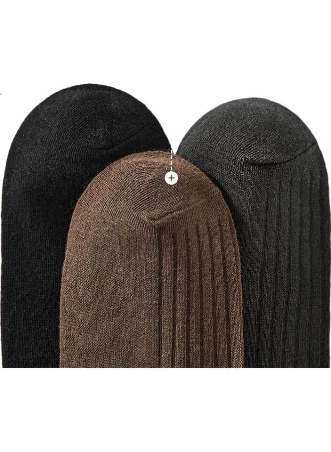 Your Sun Yier Shuang Men'S Socks Men 100% Cotton Mid-Tube Socks Autumn And Winter [Anti-Odor Antibacterial] Business Sweat-Absorbent Breathable Casual Socks 10 Pairs - Image 2