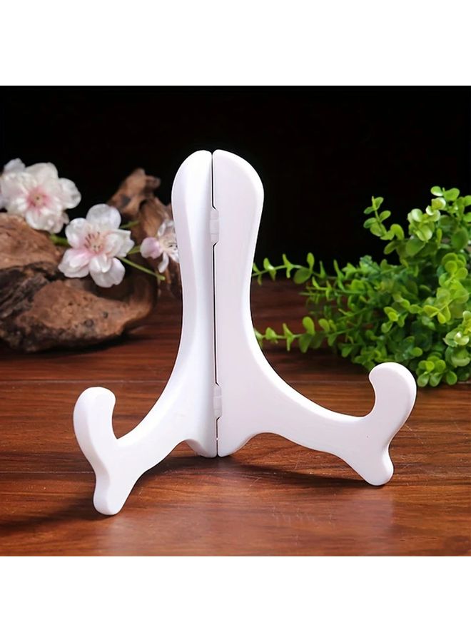 White Portable Easel Stand with Stable Base Lightweight Display for Photos Posters - Image 2