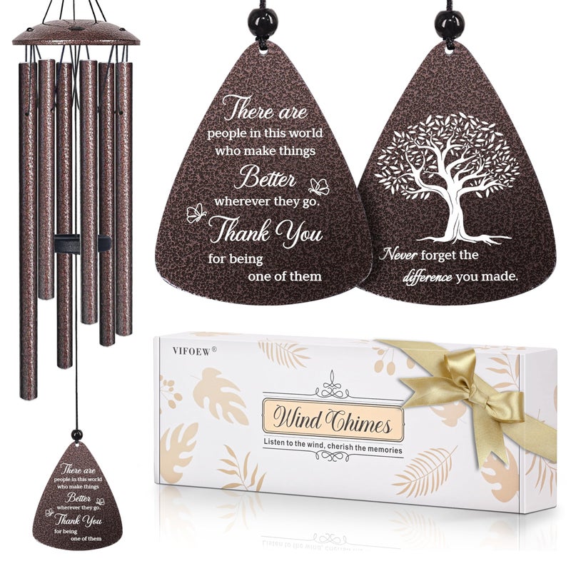 vifoew Thank You Gifts for Women Men, 32" Wind Chimes Thank You Gift, Appreciation Gifts for Employee Coworkers Pastor Teachers Colleague, Thanksgiving Day Hostess Gift for Family Friends, Home Decor - Image 1
