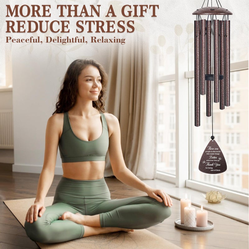 vifoew Thank You Gifts for Women Men, 32" Wind Chimes Thank You Gift, Appreciation Gifts for Employee Coworkers Pastor Teachers Colleague, Thanksgiving Day Hostess Gift for Family Friends, Home Decor - Image 3