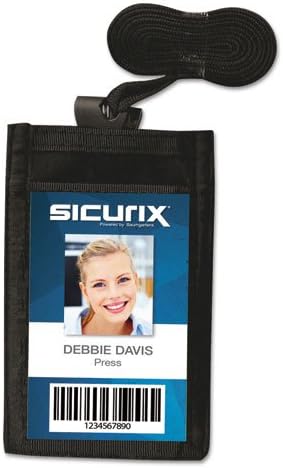Sicurix ID Neck Pouch Vertical 3 34 x 9 Black