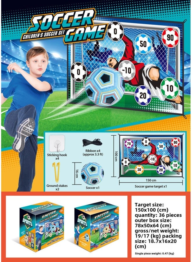 Children's Football Game Indoor And Outdoor Leisure Toys Football Jiugongge Door Frame Suit Toys-Color:A- 100CM Football Cloth (with 1 Basketball) - Image 1