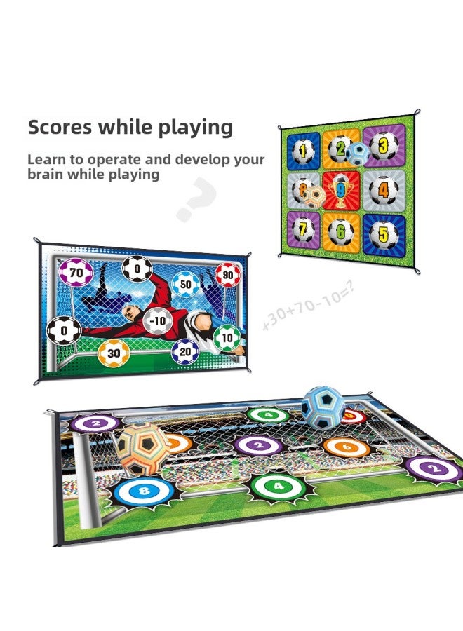 Children's Football Game Indoor And Outdoor Leisure Toys Football Jiugongge Door Frame Suit Toys-Color:A- 100CM Football Cloth (with 1 Basketball) - Image 5