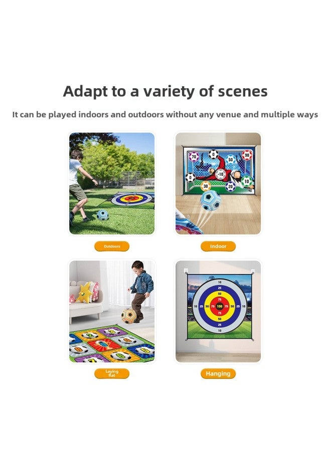Children's Football Game Indoor And Outdoor Leisure Toys Football Jiugongge Door Frame Suit Toys-Color:A- 100CM Football Cloth (with 1 Basketball) - Image 4