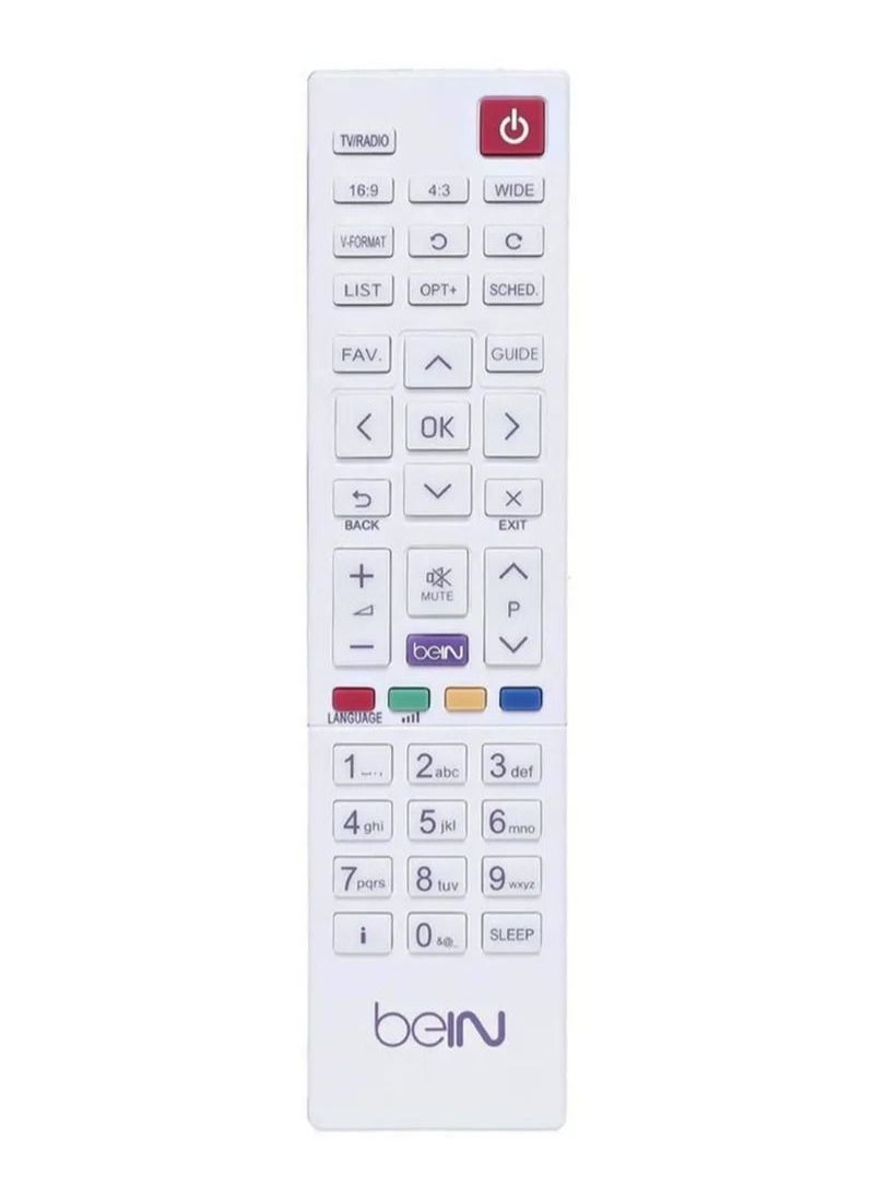 bein Bein Sport Receiver TV Remote Control White  - Image 1