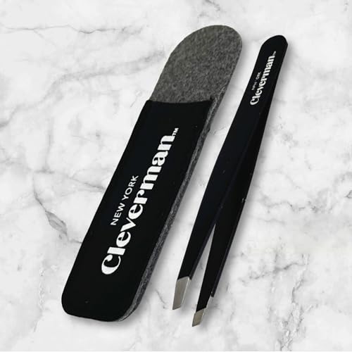 Cleverman Precision Slant Tweezer – Expert Eyebrow and Facial Hair Removal, Ideal for Ingrown Hair & Splinters, Travel Tweezer - Image 4