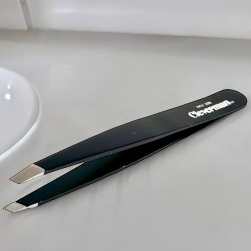 Cleverman Precision Slant Tweezer – Expert Eyebrow and Facial Hair Removal, Ideal for Ingrown Hair & Splinters, Travel Tweezer - Image 2