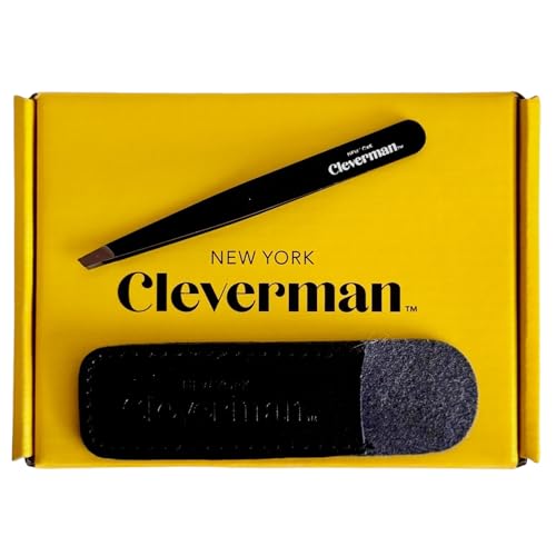 Cleverman Precision Slant Tweezer – Expert Eyebrow and Facial Hair Removal, Ideal for Ingrown Hair & Splinters, Travel Tweezer - Image 1
