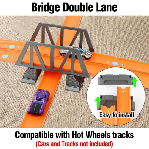 WSBXBB Bridge Double Lane Compatible with hot Wheel Track Bridge Only - Image 5