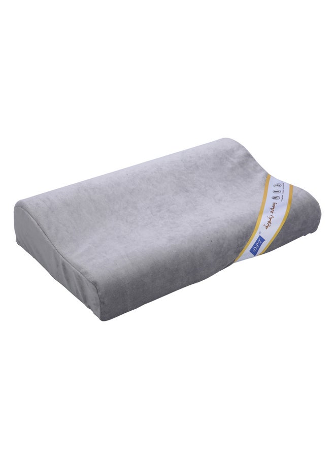 AL SANIDI Medical pillow with memory foam filling, Anti-Bacterial Neck and Shoulder Support Pillow, Gray, Size 30*47 Cm  - Image 1