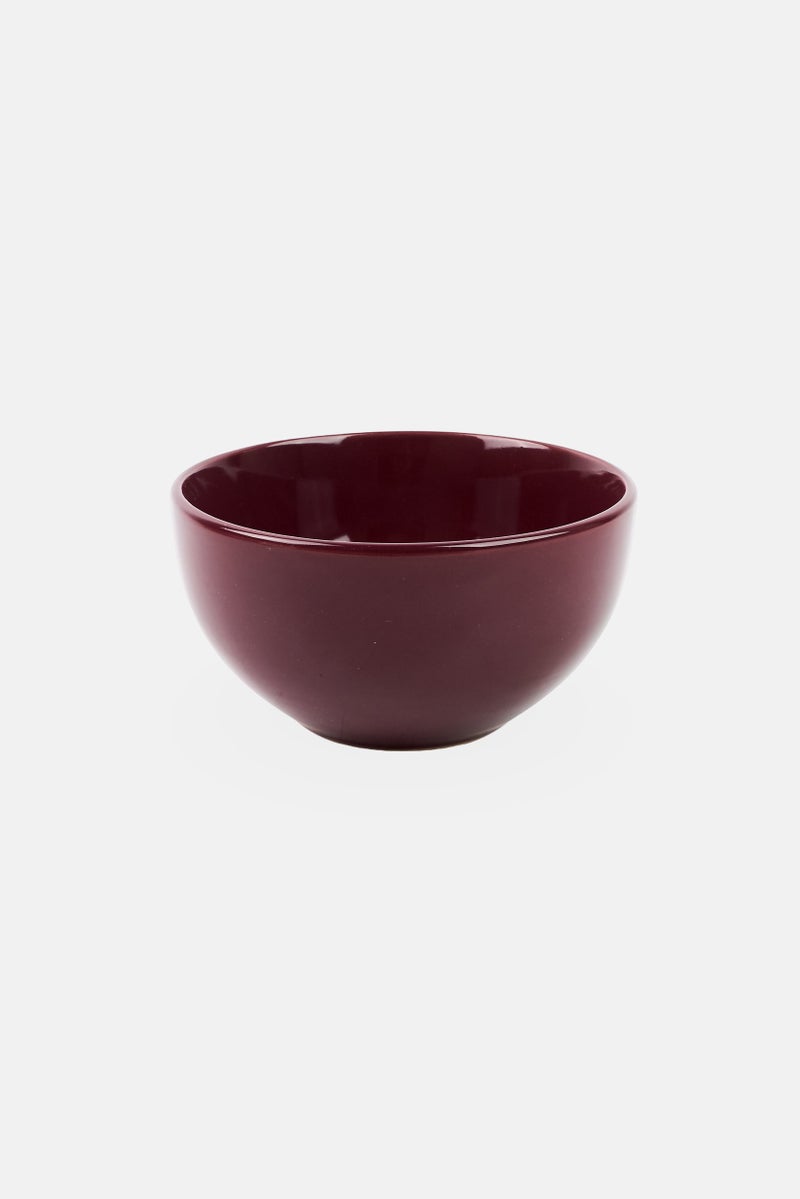 Maser Inoda 4 Pieces Ceramic Bowl Set, Burgundy - Image 2