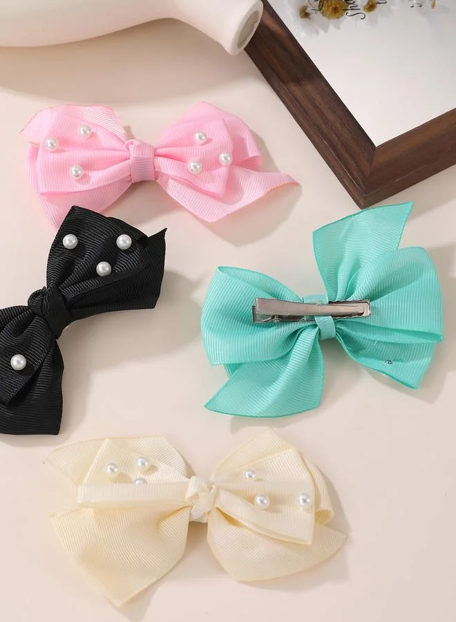 تايك تو Set of 6 - Solid Bow Clips