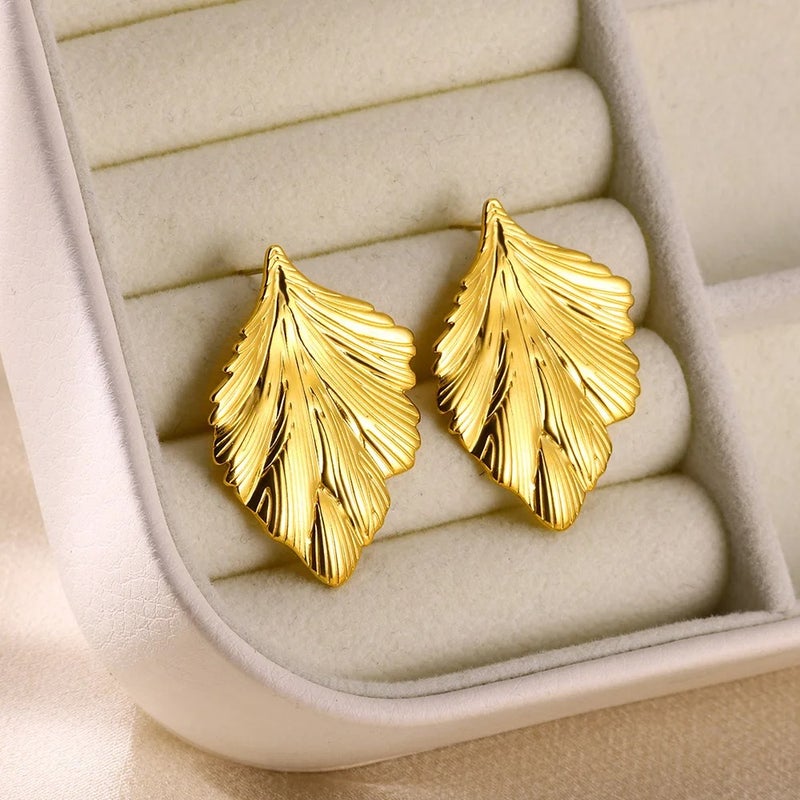 حلق أستانليس ستيل ذهبي - Image 1