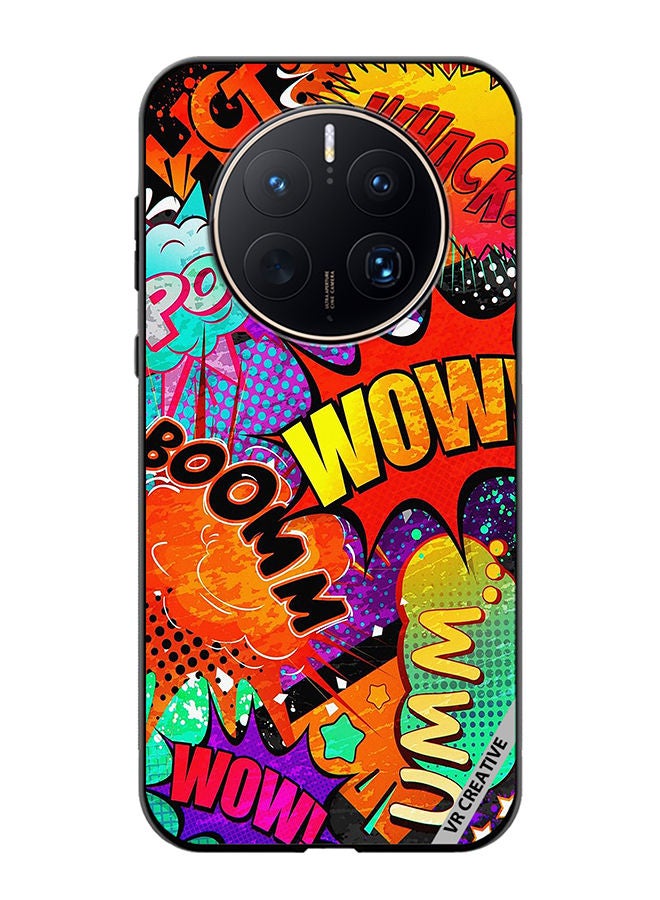 VR CREATIVE Protective Case Cover For Huawei Mate 50 Pro Multiple Sticker Design Multicolour - Image 1