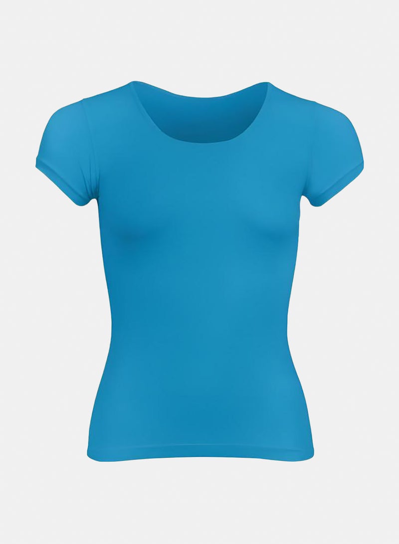 Silvy Lycra Lucy Half Sleeves Round Neck Top - Image 1