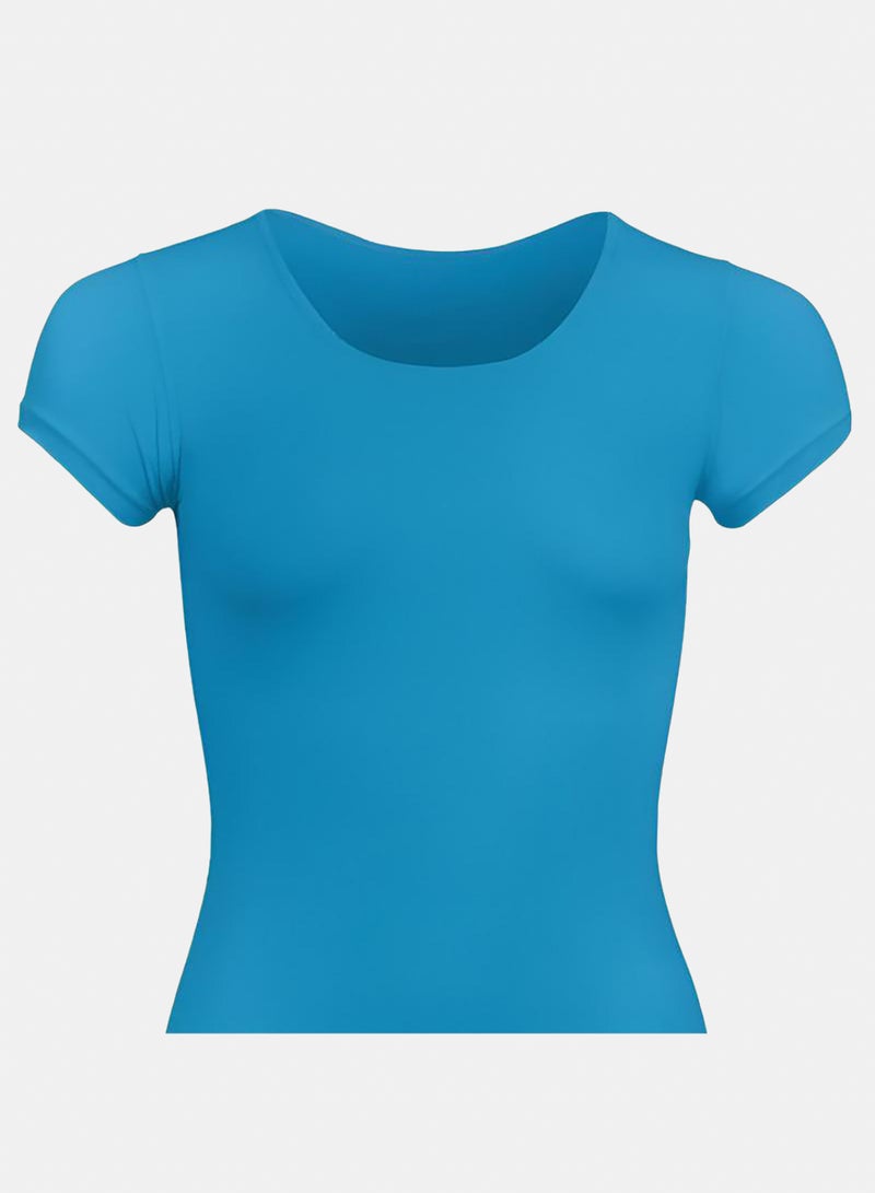 Silvy Lycra Lucy Half Sleeves Round Neck Top - Image 2