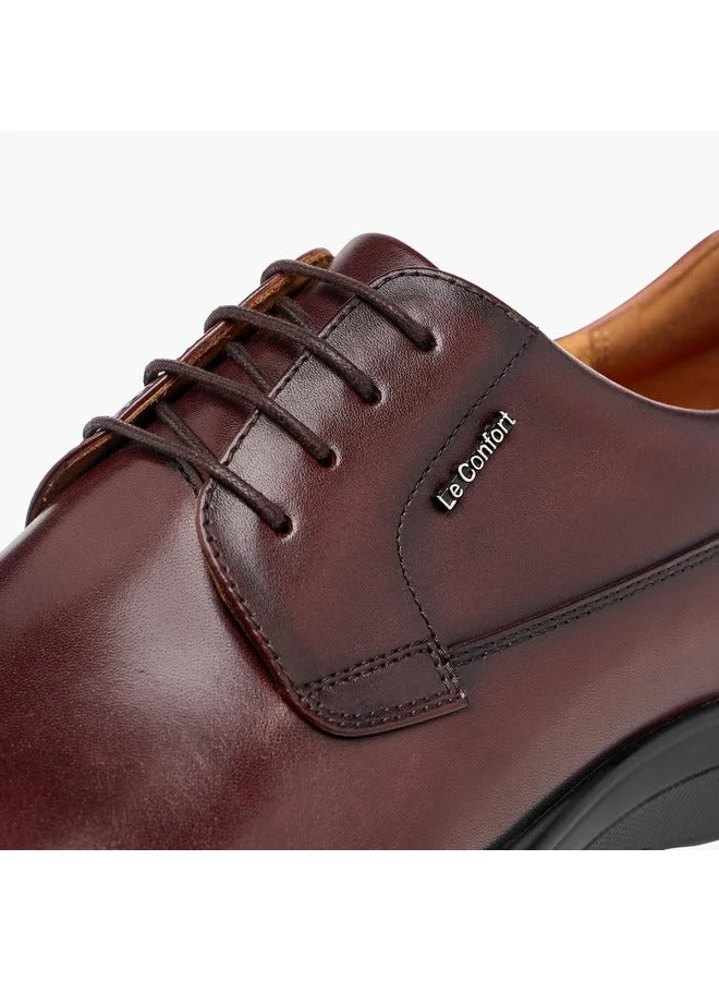 Le Confort Men Solid Derby Shoes with Lace-Up Closure