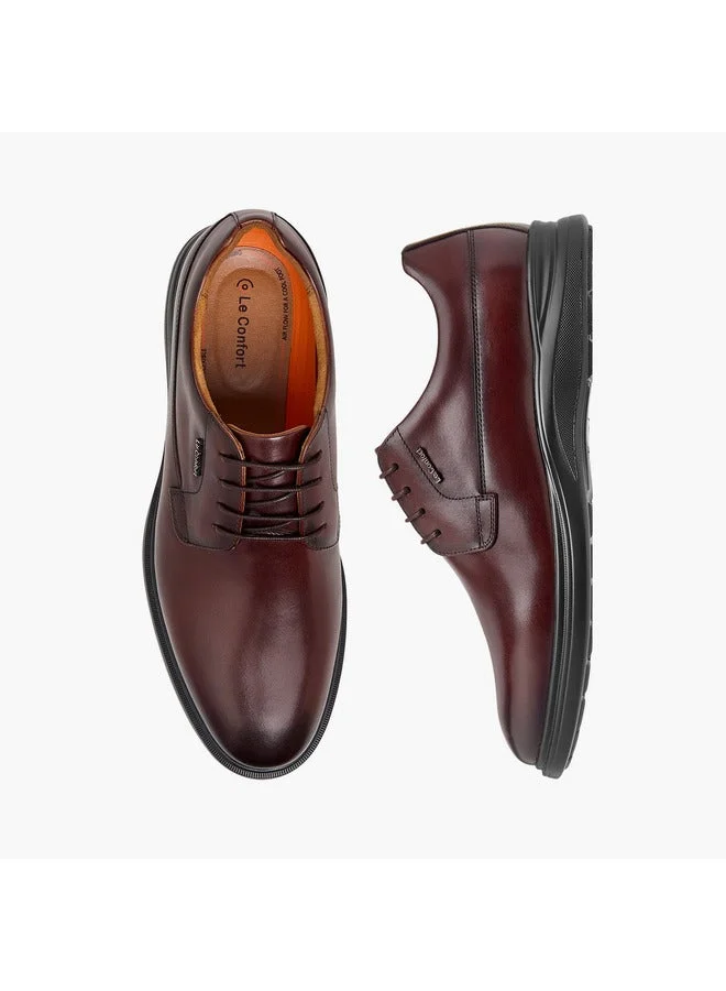 Le Confort Men Solid Derby Shoes with Lace-Up Closure
