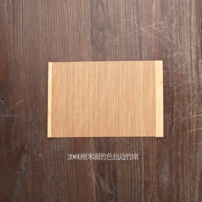 Bamboo Tea Mat Tea Ceremony Bamboo Mat Tea Set Bamboo Mat Kung Fu Tea Accessories Tea-Making Heat Insulation Tea Mat Bamboo Tea Curtain Coaster - Image 1