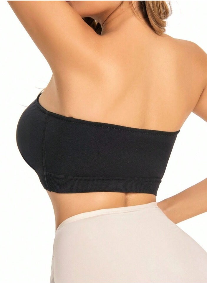 Generic - Women's Seamless Padded Non-Wired Bra With Silicone Strap - Image 1