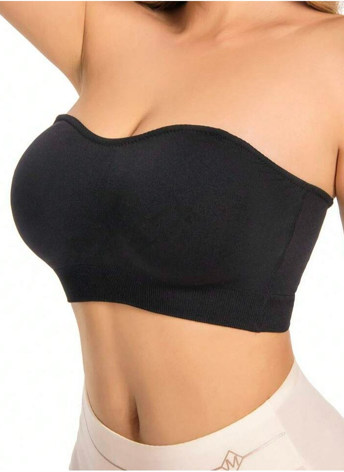 Generic - Women's Seamless Padded Non-Wired Bra With Silicone Strap - Image 1
