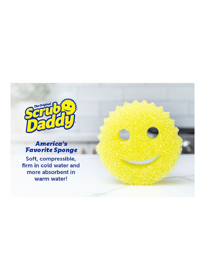 Scrub Daddy All Purpose Cleaning Sponge - Scratch Free Scrubber for Dishes and Home, Odor Resistant, Soft in Warm Water, Firm in Cold, Deep Cleaning Kitchen and Bathroom, Multi-use, Dishwasher Safe, Set Of 4. - Image 4