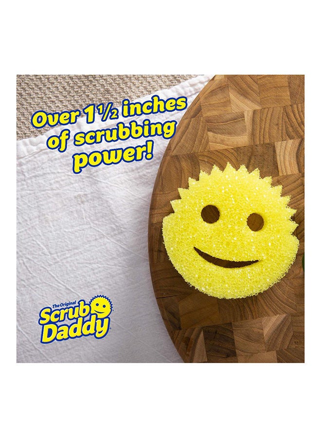 Scrub Daddy All Purpose Cleaning Sponge - Scratch Free Scrubber for Dishes and Home, Odor Resistant, Soft in Warm Water, Firm in Cold, Deep Cleaning Kitchen and Bathroom, Multi-use, Dishwasher Safe, Set Of 4. - Image 2