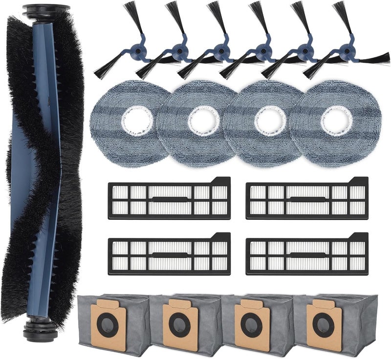 Feilifan 20 PCS Accessories for Eufy X10 Pro Omni Robot Vacuum, Replacement Parts Main Brush, Side Brush, Washable Filter, Mop Cloths, Dust Bag - Image 1