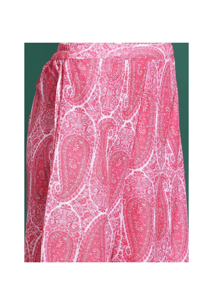 Ahalyaa Pink Printed Co-Ords Set for Women - Image 4