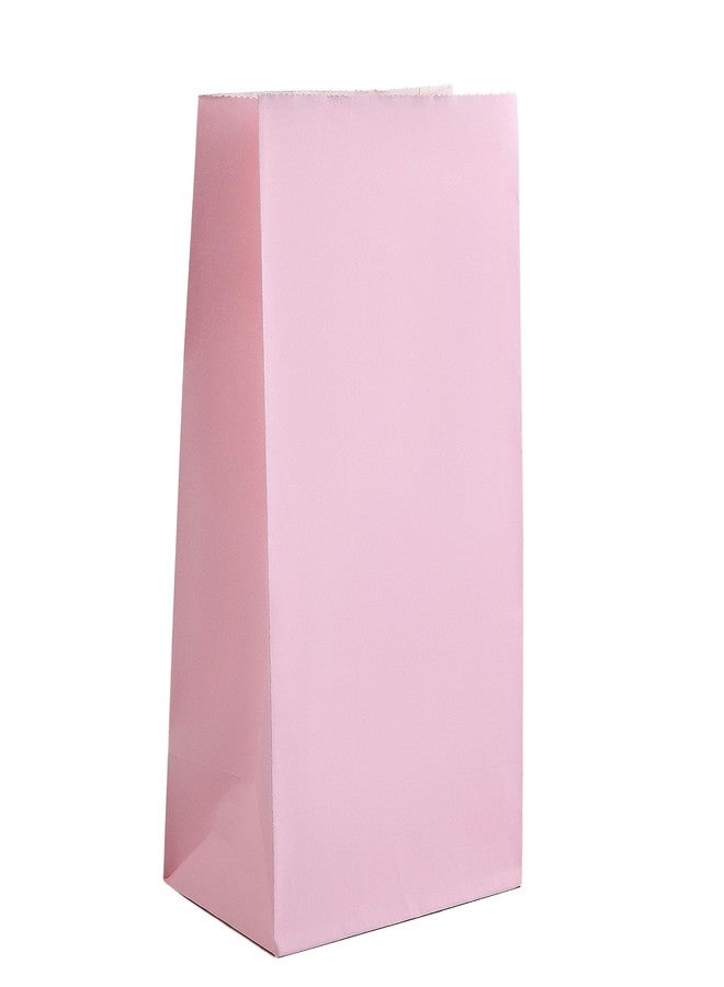 Partay Shenanigans Party Favor Bags - 50 Pack Kraft Paper Goodie Gift Lunch Treat Bags - Party Supplies for Theme Kids Birthday - 5"x3"x9" (Baby Pink) - Image 1