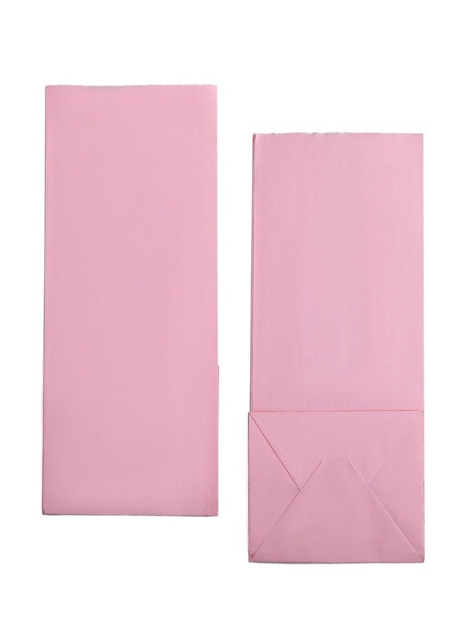 Partay Shenanigans Party Favor Bags - 50 Pack Kraft Paper Goodie Gift Lunch Treat Bags - Party Supplies for Theme Kids Birthday - 5"x3"x9" (Baby Pink) - Image 4