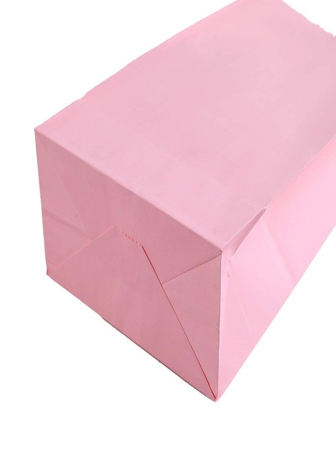Partay Shenanigans Party Favor Bags - 50 Pack Kraft Paper Goodie Gift Lunch Treat Bags - Party Supplies for Theme Kids Birthday - 5"x3"x9" (Baby Pink) - Image 5